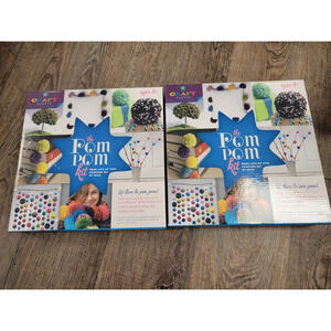 Craft-tastic Pom Kit DIY Craft Girls New In Box Lot of 2